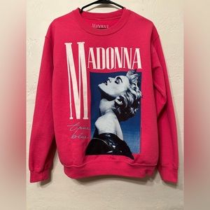 Pink Madonna Graphic Crewneck Sweatshirt